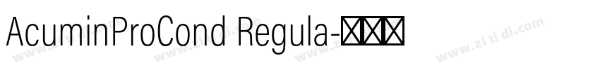 AcuminProCond Regula字体转换